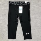 Nike Pro Leggings Boys Medium Black Dri-fit Compression 3 4 Tight Training