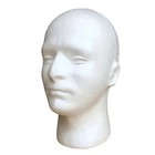 White Styrofoam Head Male Face Model Foam Mannequin Stand Form Man Display 10 