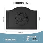 Firebacks For Fireplace cast Iron Fireback With Feet fireplace 20 Inch  Black
