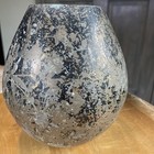 Antique Bronze Vase Made In India Etched With Black  Bidri Vintage Bidriware 