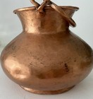 Vtg  Hammered Copper Pot With Handle 6   