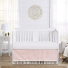 Pink Boho Bohemian Girl Baby Crib Bed Skirt Nursery Dust Ruffle - Solid Color