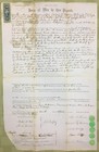 1864 Civil War Massachusetts Deed Sharon Norfolk County Revenue Stamp Blue Paper