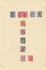 Straits Settlements  Collection Of Perfins On Album Pages