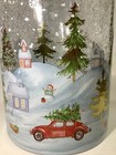 Yankee Candle 6 75    Festive Christmas Winter Buggy Crackle Glass Candle Holder