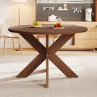 Round Dining Table Modern Farmhouse Style Cherry Wood 300-pound Weight Capacity