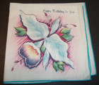 Vintage Unused Happy Birthday Hanky Greeting Co Inc Cleveland Usa Rn 37838