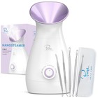 3-in-1 Nano Ionic Facial Steamer - Humidifier  Temp Control  Pore Unclogger  Spa