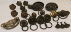 Lot Antique   Vintage Mixed   Matching Brass   Metal Drawer Cabinet Pulls Ornate