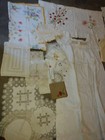 Antique   Vintage Textile Lot 58pc Linens Lace Nightgown Bonnet Dress Estate