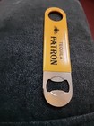 Patron Tequila Bottle Opener Yellow Rubber  Vinyl Grip 7    Bartender Speed Tool