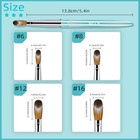 Acrylic Nail Brush Set - 4pc Kolinsky Nail Art Brushes For Acrylic Powder