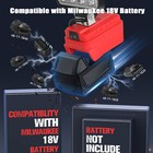New 60w Led Work Light For Milwaukee M18 18v Battery With Usb Cordless Outdoor