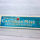 Vintage Canadian Mist Whisky Rubber Bar Rail Mat 20  Man Cave Canada Maple Leaf