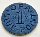 Opa Blue Point Token H-y War Ration Ww2 Vintage Old Coin Hy Free Ship 
