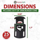 Black Shock Cord   Plastic Cord Locks For Elastic Drawstring Clips - Bungee S   