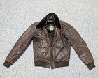 Vintage 1970s-80s Bomber Jacket 40 Brown Leather Flight Flyers A2 G1 Sherpa M