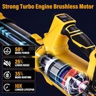 Cordless Leaf Blower 650cfm 280mph   6 Speed Levels Electric W 2 Batteries 6 0ah