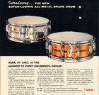 Zoro s 1960 Ludwig Super-ludwig 5x14 Rare No  401 Lacquered Brass Pre-serial