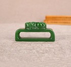 Old Chinese Hetian Jade Green Jade Handcarved Brave Troops Belt Buckle Statue