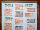Scarce Sheet Of 21 Different Antique Apothecary Pharmacy Medicine Labels