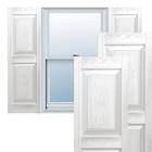 Builders Edge 12  X 39  Raised Panel Vinyl Shutters Pair  002 Black -new