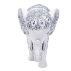 Elephant Statue Elegant Design Home Decor Resin Craft White Animal Figurine Qlba