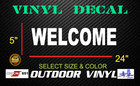 Welcome Storefront Window Vinyl Decal Business Entrance Door Sign