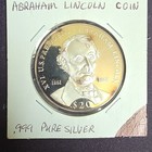 Liberia 2000 20 Dollar Abe Lincoln Km 219  999 Silver Proof Coin 1861-1865 Toned