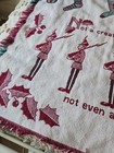 Woven 100  Cotton Tapestry Christmas Afghan Throw Blanket Made In Spain 47 x70 