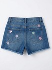Elkassllc 3d Floral Sequin Denim Shorts - Organza Flower Appliqu   Jorts - Nwt