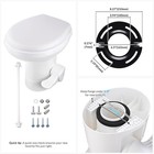 Yescom Rv Gravity Flush Toilet 20  Elongated With Foot Pedal Portable Hdpe