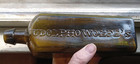 Iron Pontil Udolpho Wolfe s Aromatic Schnapps 1850s Olive Amber Large Sze Bottle