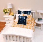 Miniature 1 12 Scale  Size Twin Bedding Set Yellow Denim Dollhouse Diorama