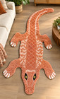 Handmade Crocodile Rug Animal Shaped Area Rug Kids Room Nursery Decor