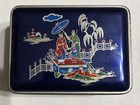 Vintage Daher Asian Qing Chinese Themed Tea Caddy Tin Container Made In England