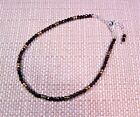 Beautiful Sterling Silver Garnet   Gold Hematite Ankle Bracelet Anklet F63