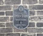 7 5 X 5 Inches Tower Of Terror Wait Time Sign Plaque - Disneyland Disney World