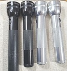 Lot Of Four Vintage Mag Lite Flashlights 10    20  Set Of Usa Made Tools 