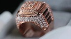2 50ct Round Lab Created Dimaond Men s Cluster Wedding Ring 14k Rose Gold Plated