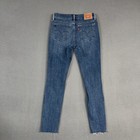Levi s Jeans Womens 27 Blue 711 Skinny Stretch Distressed Denim Cotton Blend 