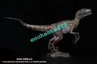 Dino Dream Velociraptor Statue Dinosaur Model Bronze Color Resin Display