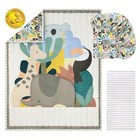 3 Piece Safari Puzzle Baby Crib Bedding Set Boy  Baby Boy Nursery Decor  Crib