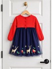 Baby Boden Christmas Reindeer Robin Tulle Dress 2-3y Holiday