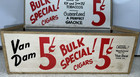 Vintage 5 Cent Van Dam Cigar Co  Box Tobacco Advertising Collectible Man Cave