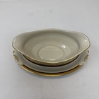 Syracuse China Old Ivory Wayne Gravy Boat - Ivory burgundy