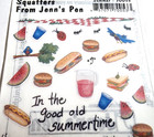 Jenn s Penn Summer Picnic Clear Stickers Rare Ants Food Sandwich Watermelon New