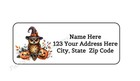 30 Halloween Owl Pumpkins Personalized Return Address Labels 1 In X 2 625 In