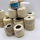 Lot Of 16 Assorted Crochet Thread In Shades Cream And White Colors Partial