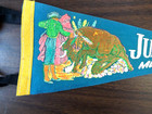 Vintage 1950s Juarez Mexico Pennant 11 5  Flag Banner Matador Bullfight